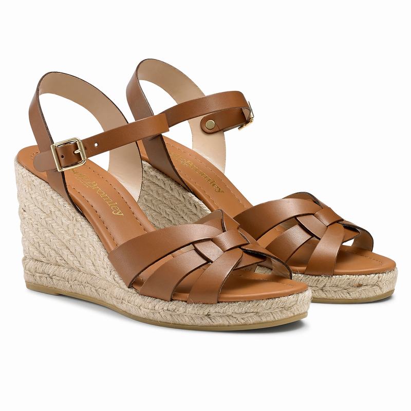 Brown Russell And Bromley Headspin Women's Espadrilles | SIZ7012FH