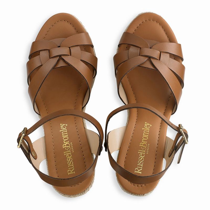 Brown Russell And Bromley Headspin Women's Espadrilles | SIZ7012FH