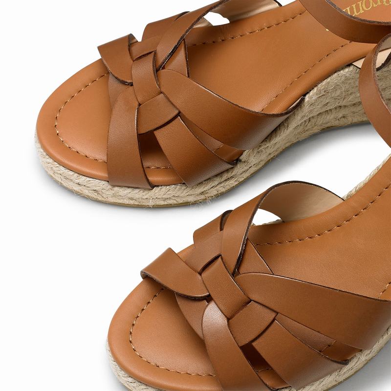 Brown Russell And Bromley Headspin Women's Espadrilles | SIZ7012FH