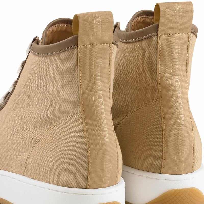 Brown Russell And Bromley Homerun Women's High Top Sneakers | HZL122ZQ