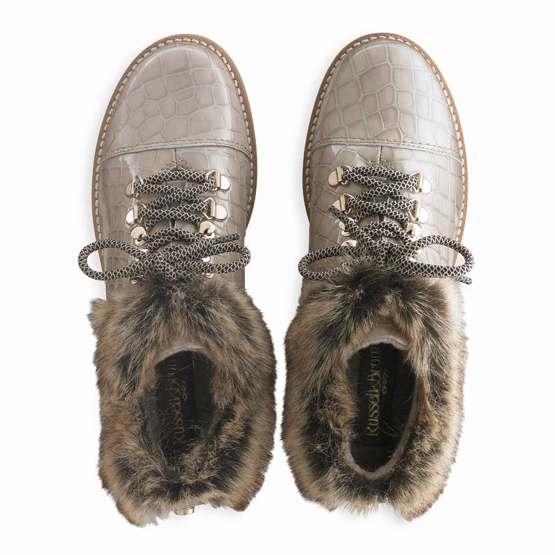 Brown Russell And Bromley Icelander Women's Lace Up Boots | CRV965TN