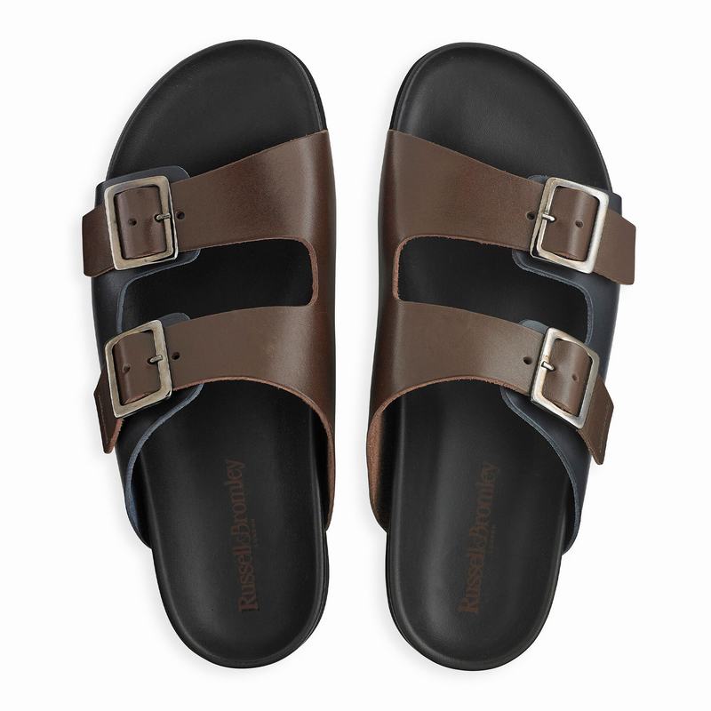 Brown Russell And Bromley Islander Men's Sandals | FFY165VD