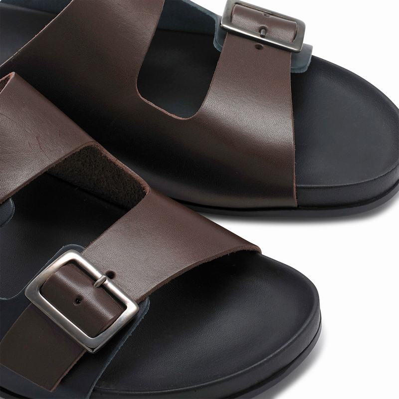 Brown Russell And Bromley Islander Men's Sandals | FFY165VD