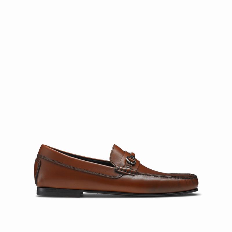 Brown Russell And Bromley Jet Set Men\'s Loafers | JST1389MP
