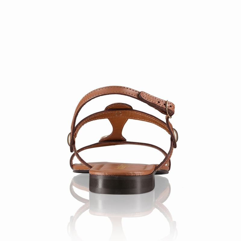 Brown Russell And Bromley Lauren Women's Flat Sandals | CXW3860NJ