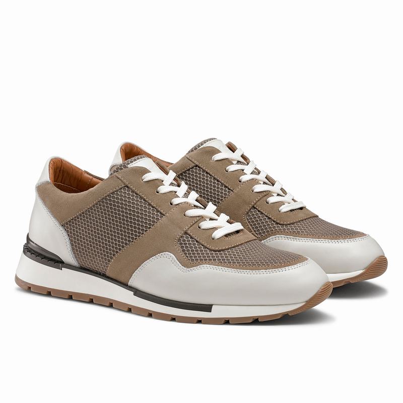Brown Russell And Bromley Lomond Men's Low Top Sneakers | FFO5947NE