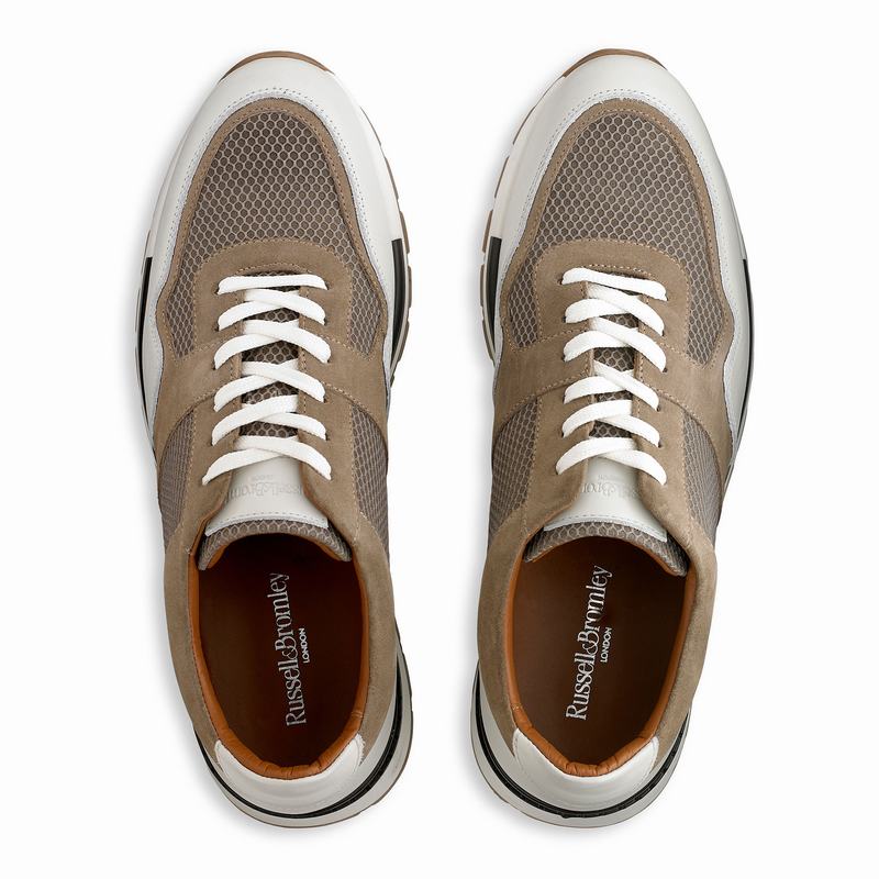 Brown Russell And Bromley Lomond Men's Low Top Sneakers | FFO5947NE