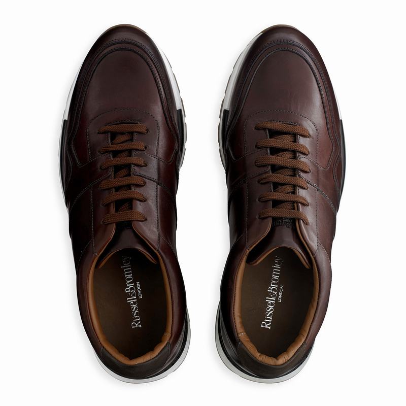 Brown Russell And Bromley Lomond Men's Low Top Sneakers | TNR6758OT