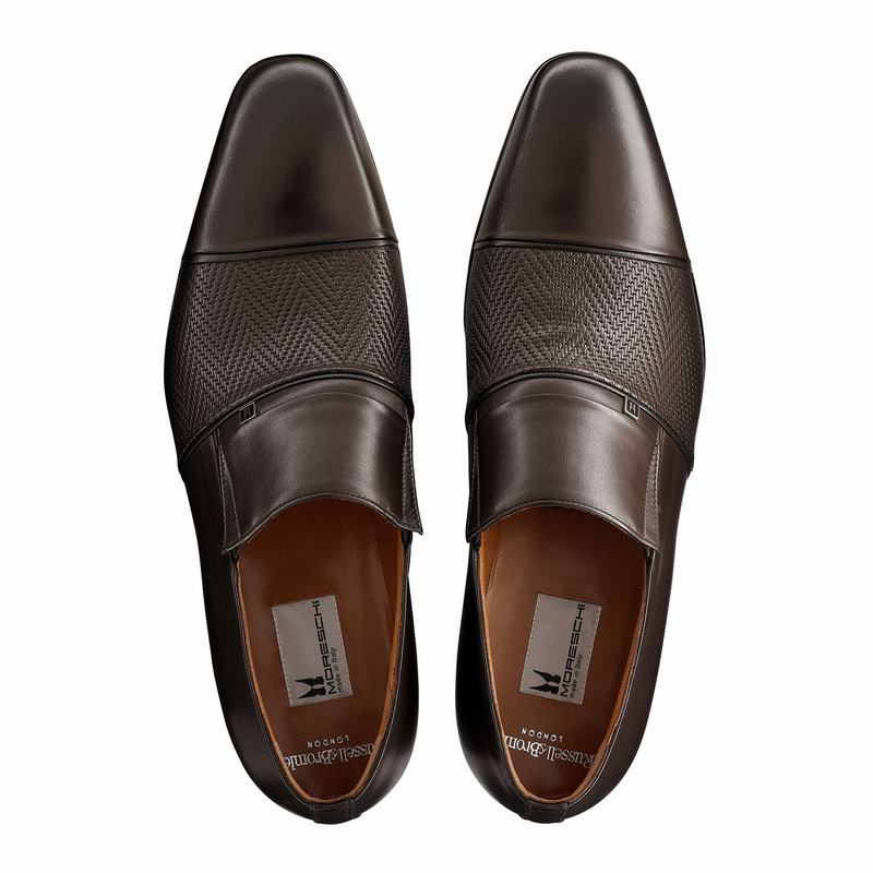 Brown Russell And Bromley Lugano Men's Loafers | ACQ4548UT