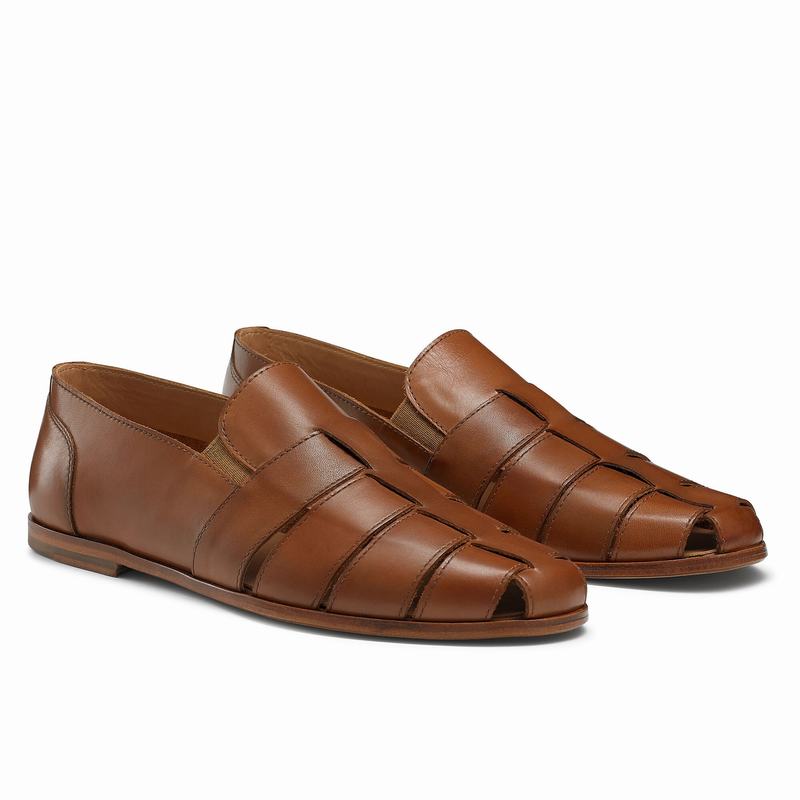 Brown Russell And Bromley Mariner Men's Slip On Shoes | FWF7686UK