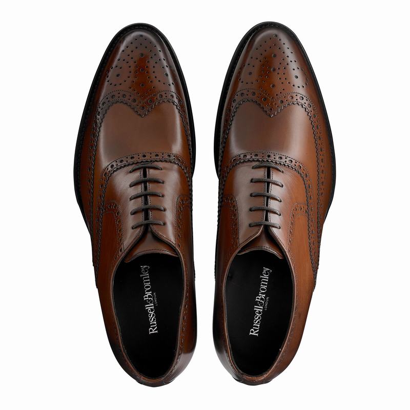 Brown Russell And Bromley Oak Men's Oxfords | MLK4077PO