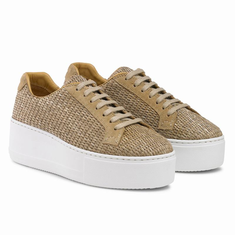 Brown Russell And Bromley Park Life Women's Platform Sneakers | IDO5453ZW