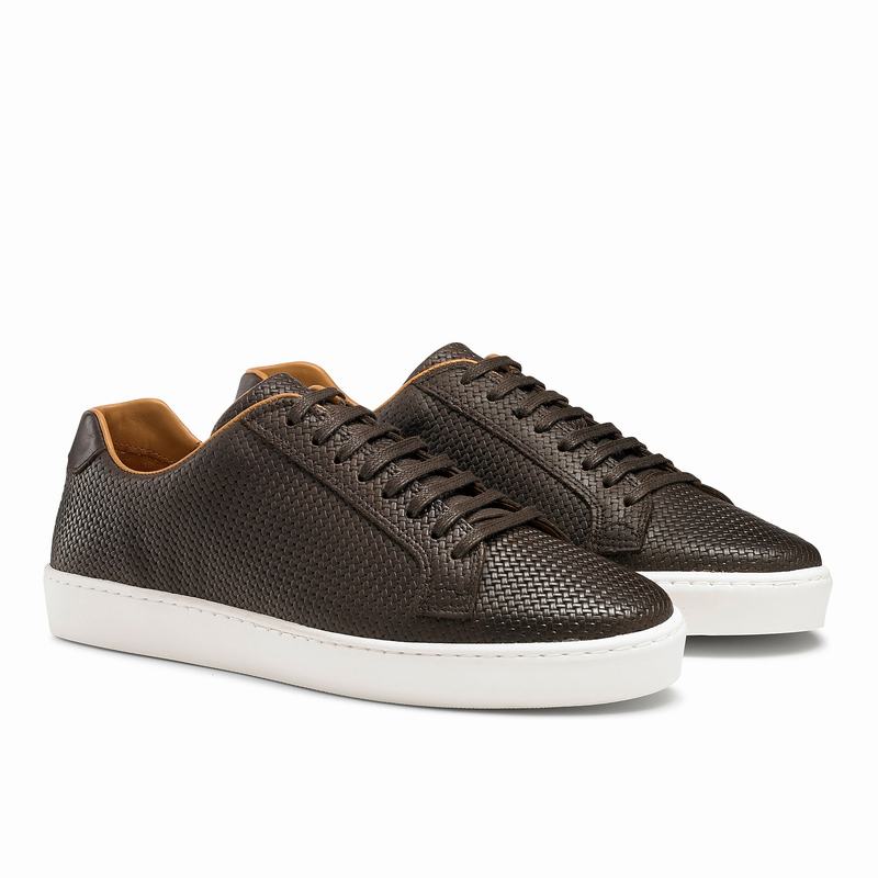 Brown Russell And Bromley Park Run Men's Low Top Sneakers | WVY7041BM