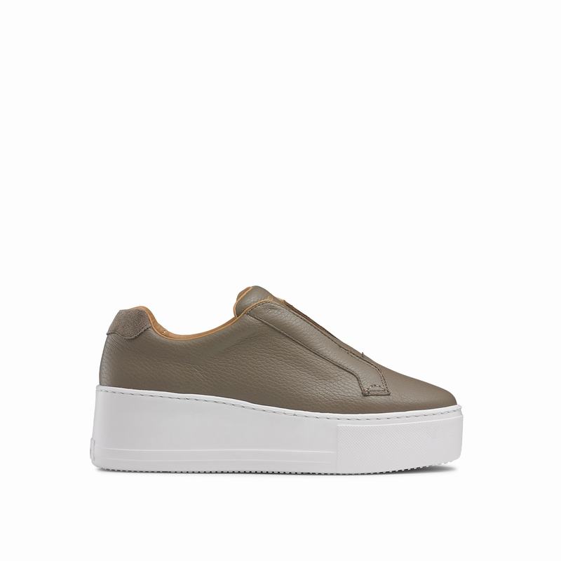 Brown Russell And Bromley Park Up Women\'s Platform Sneakers | PEH6631ES