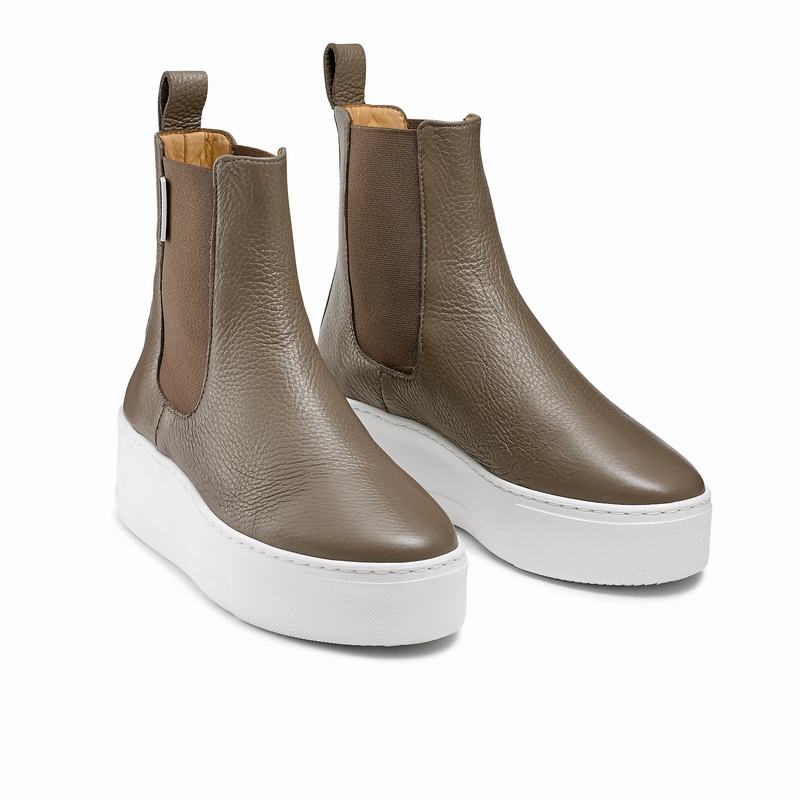 Brown Russell And Bromley Park Way Women's Chelsea Boots | BNR8579UF