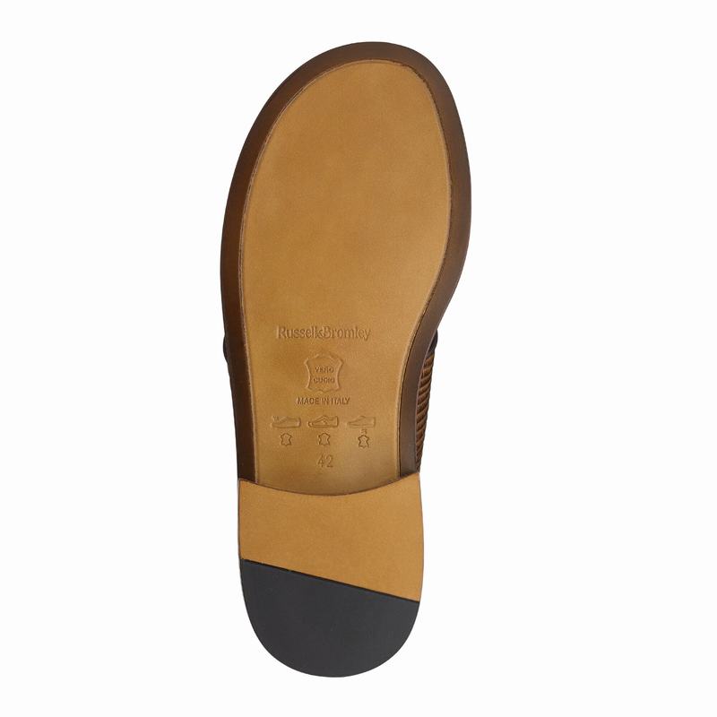 Brown Russell And Bromley Perugia Men's Sandals | WTD4093AV
