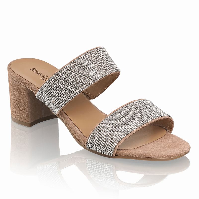 Brown Russell And Bromley Plaza Mid Women's Wedge Sandals | WDE6415PR