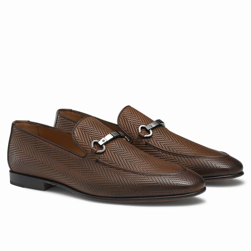 Brown Russell And Bromley Pluto Men's Loafers | OHR7870BS