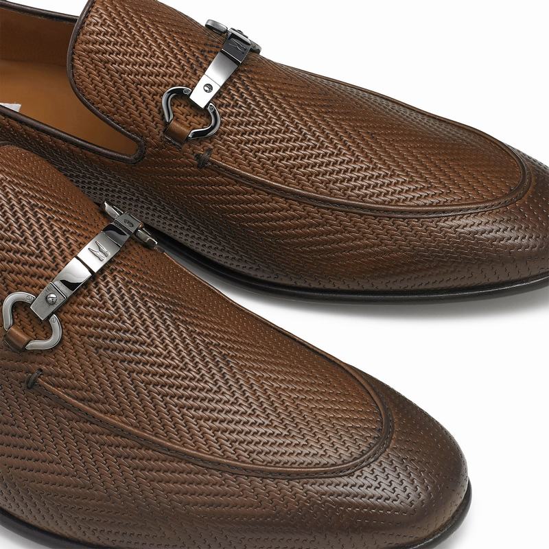 Brown Russell And Bromley Pluto Men's Loafers | OHR7870BS