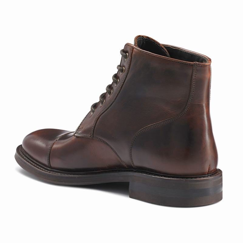 Brown Russell And Bromley Portobello Men's Lace Up Boots | PNM7589KV