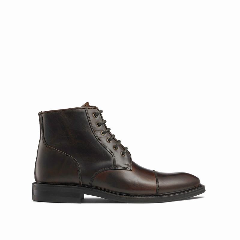 Brown Russell And Bromley Portobello Men\'s Lace Up Boots | PNM7589KV