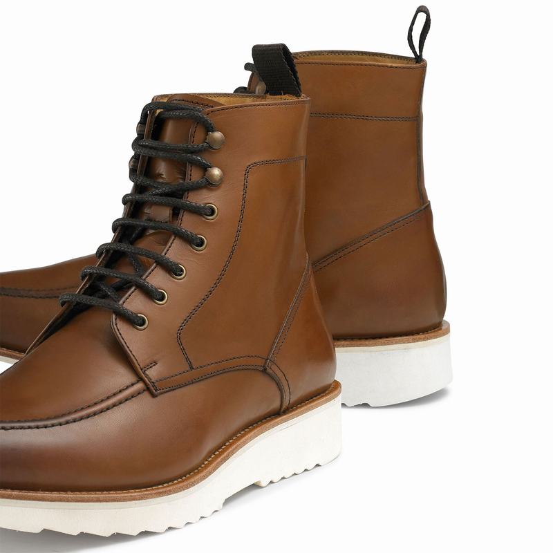 Brown Russell And Bromley Ridgeway Men's Lace Up Boots | TAW373JU