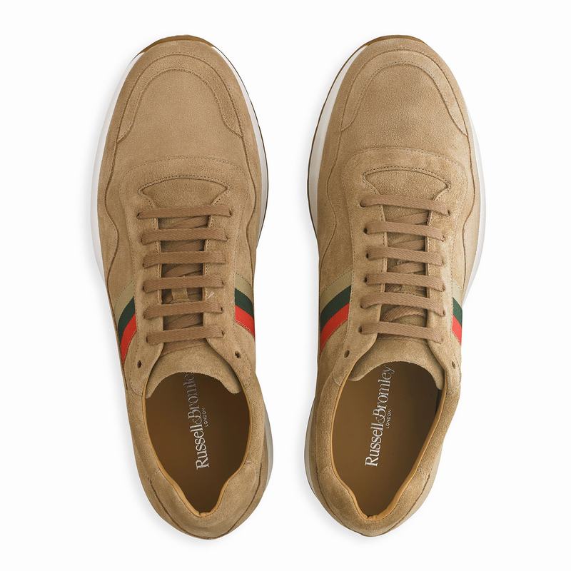 Brown Russell And Bromley Run Time Men's Low Top Sneakers | MEK3430GX