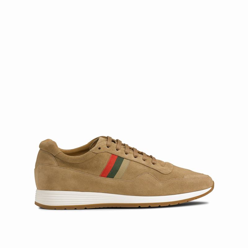 Brown Russell And Bromley Run Time Men\'s Low Top Sneakers | MEK3430GX