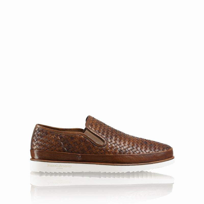 Brown Russell And Bromley Sanmarino Men\'s Slip On Shoes | CPO361VG
