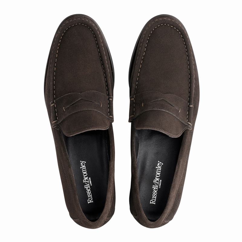 Brown Russell And Bromley Saturn Men's Loafers | MZU6919RT