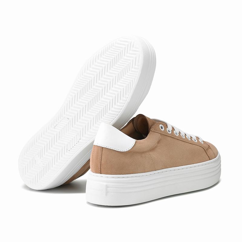 Brown Russell And Bromley Saturn Women's Platform Sneakers | FLA9632WB