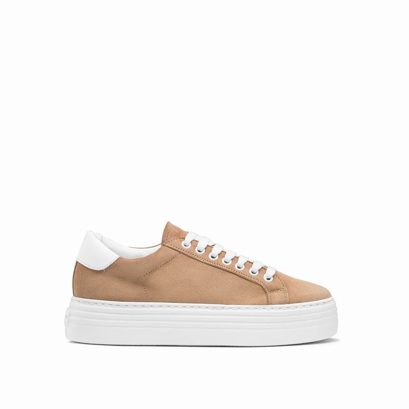 Brown Russell And Bromley Saturn Women\'s Platform Sneakers | FLA9632WB