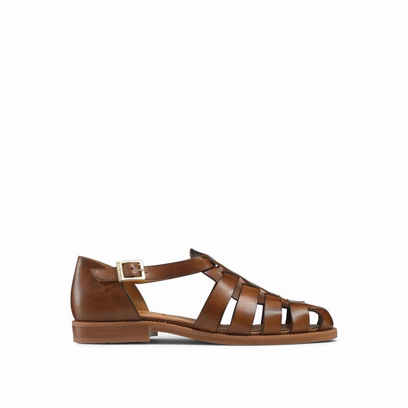 Brown Russell And Bromley Siracuse Women\'s Flat Sandals | DYY6522AO