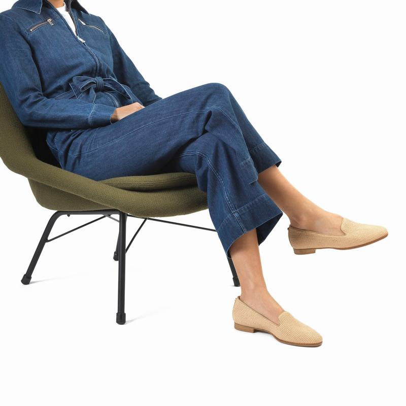 Brown Russell And Bromley Smoking Women's Dress Flats | ARA3046FT