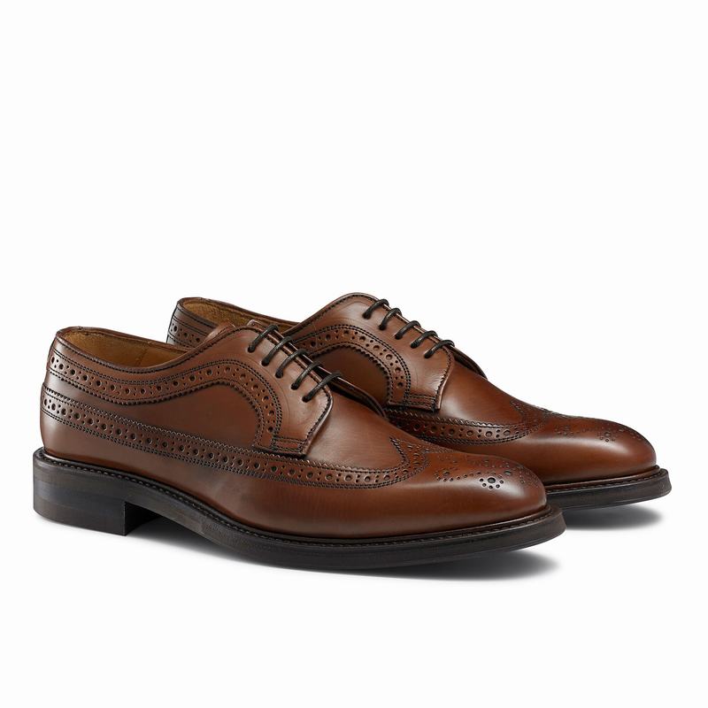 Brown Russell And Bromley Southport Men's Derby Shoes | TEU8816RZ