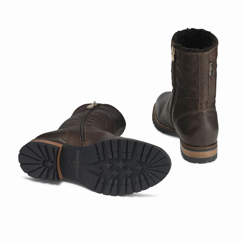 Brown Russell And Bromley Teddy Women's Ankle Boots | YNT56100QM