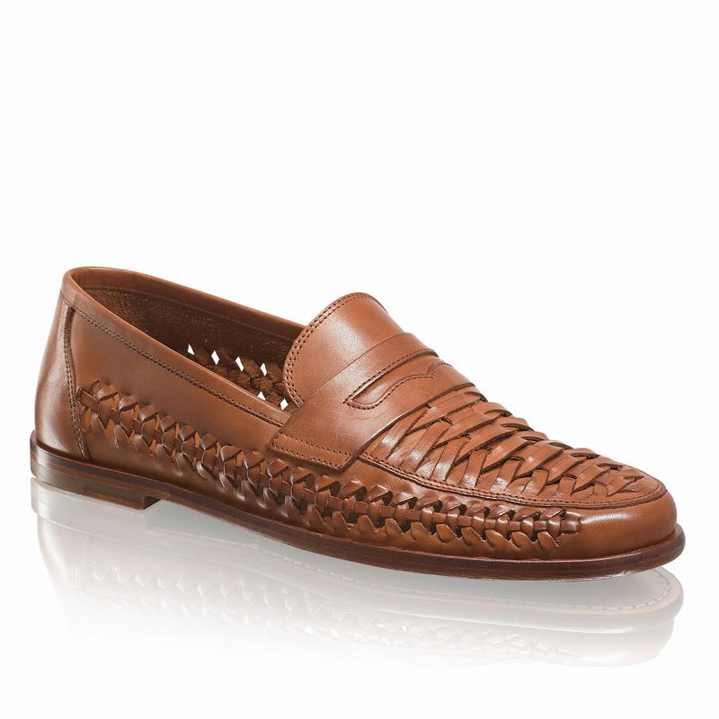 Brown Russell And Bromley Uppercut Men's Slip On Shoes | QCY592AF