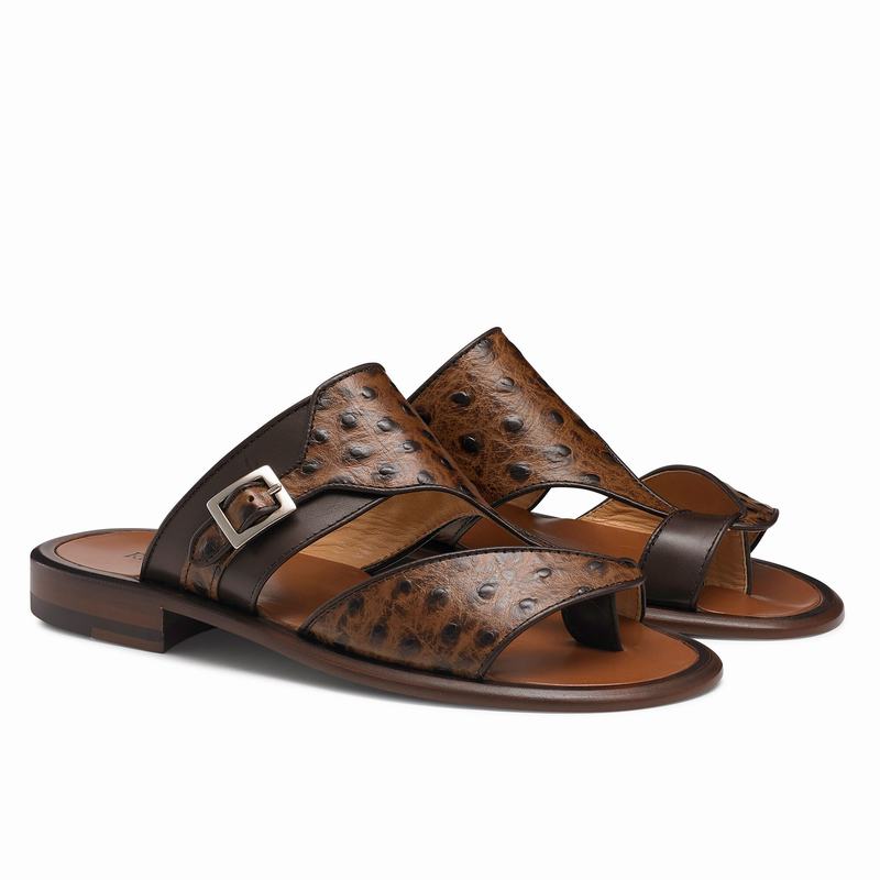Brown Russell And Bromley Valentia Men's Sandals | UHP7162PU