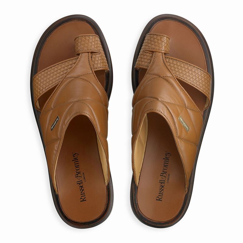 Brown Russell And Bromley Vernazza Men's Sandals | SDP1229IL
