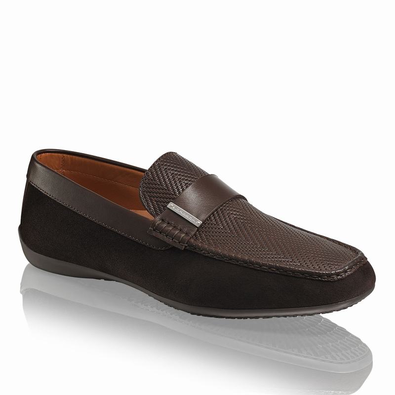 Brown Russell And Bromley Yoga Men's Loafers | MXR7613VZ