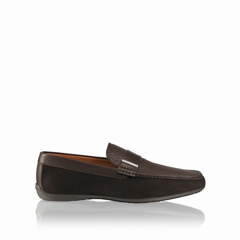 Brown Russell And Bromley Yoga Men\'s Loafers | MXR7613VZ