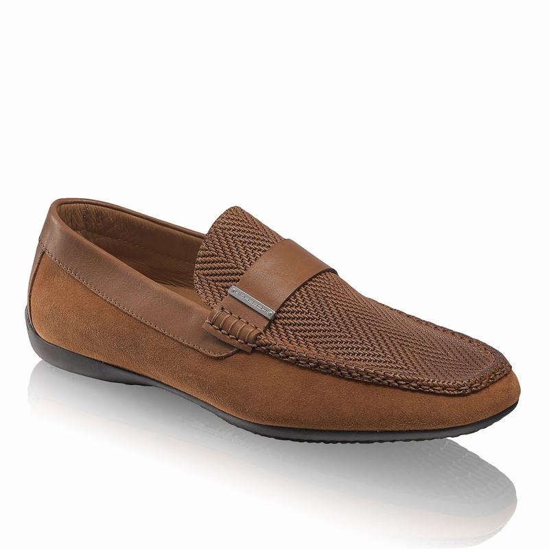 Brown Russell And Bromley Yoga Men's Loafers | PWI33100TQ