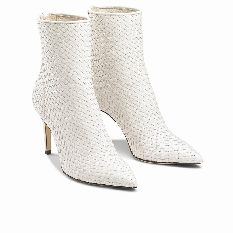 Cream White Russell And Bromley 85bootiehi Women's Ankle Boots | QGP933YI