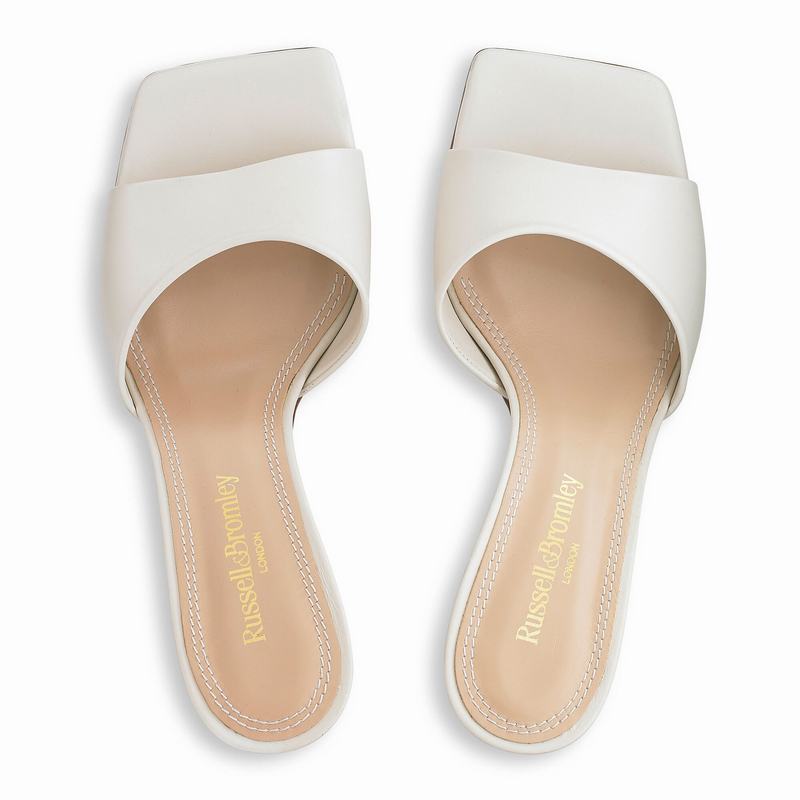 Cream White Russell And Bromley Mojito Women's Heeled Sandals | PVT6132FT