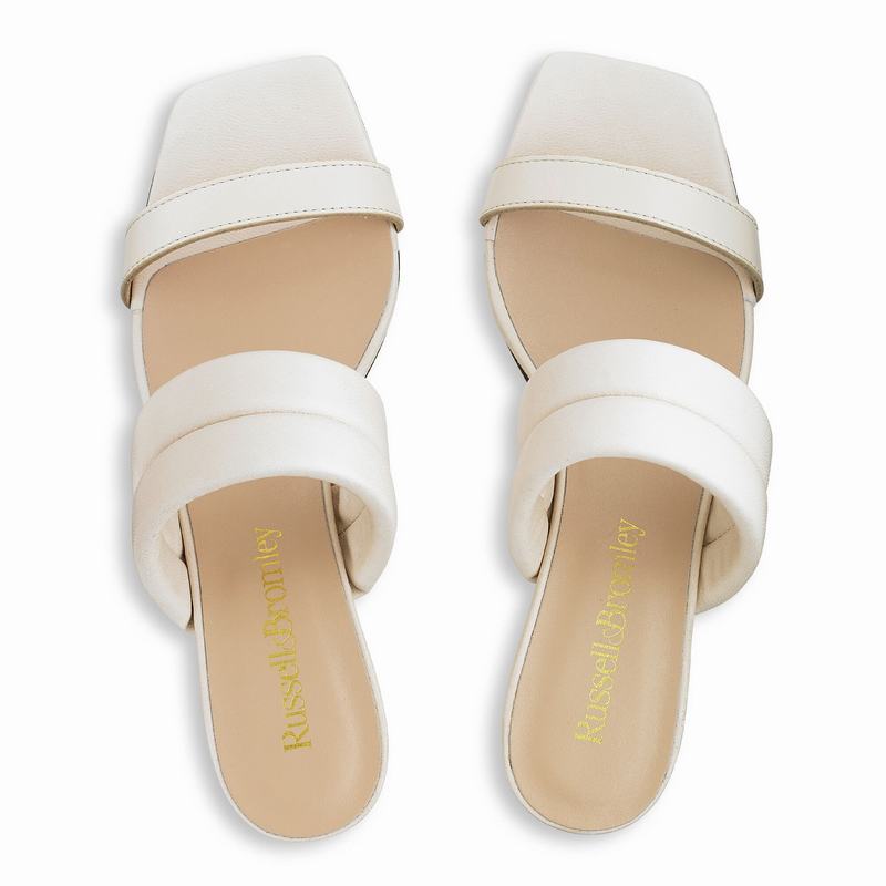 Cream White Russell And Bromley Two Step Women's Heeled Sandals | PDM8230ML