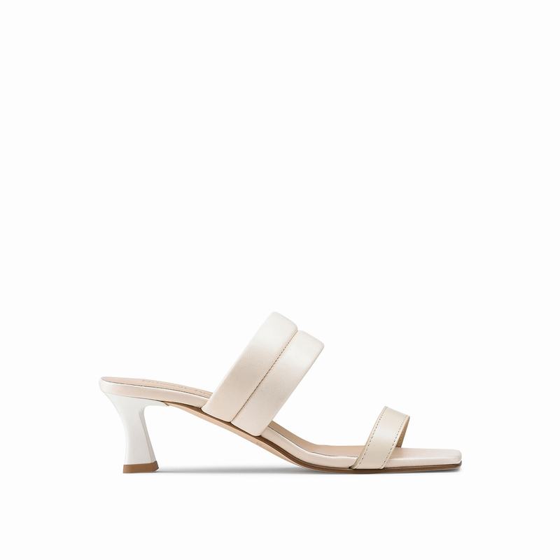 Cream White Russell And Bromley Two Step Women\'s Heeled Sandals | PDM8230ML