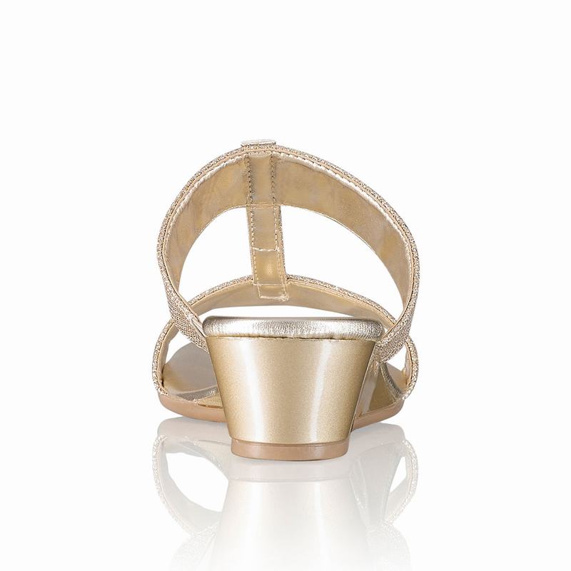 Gold Russell And Bromley Bellina Women's Wedge Sandals | AXG9896JX