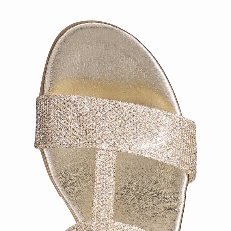 Gold Russell And Bromley Bellina Women's Wedge Sandals | AXG9896JX