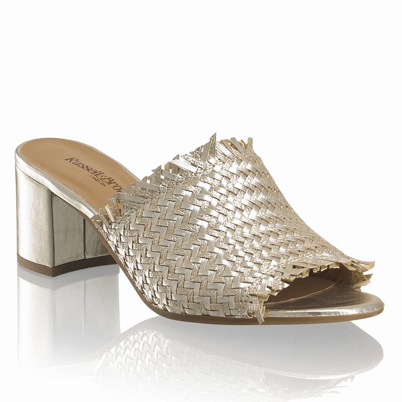 Gold Russell And Bromley Libertymid Women's Wedge Sandals | DRW4553SQ