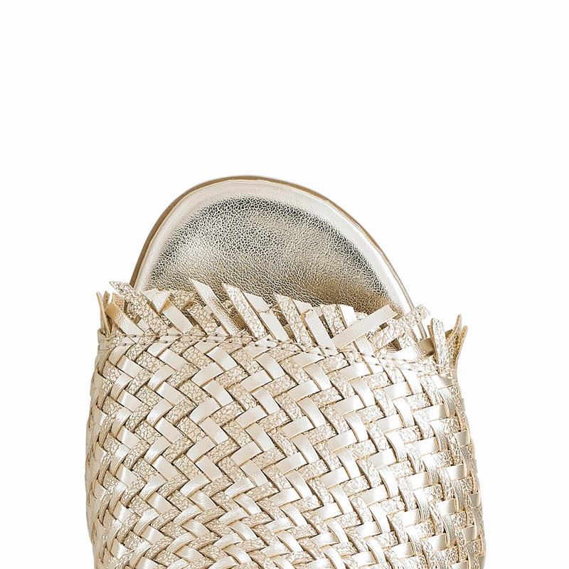 Gold Russell And Bromley Libertymid Women's Wedge Sandals | DRW4553SQ